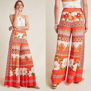 Farm Rio xAnthropologie Wide Leg Floral Pant SZ MD